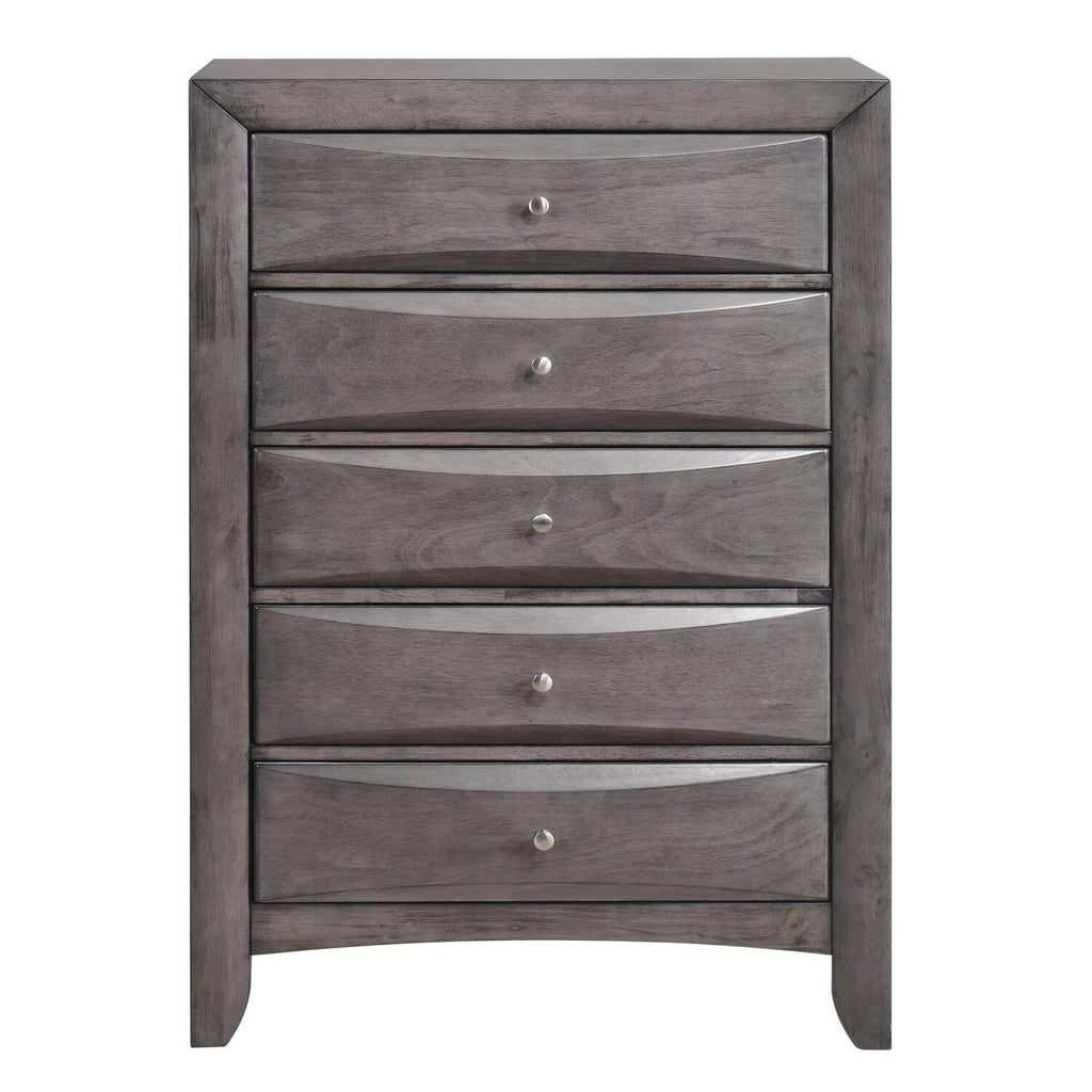 Gray Modern 5PC Twin Storage Bedroom Set B19244