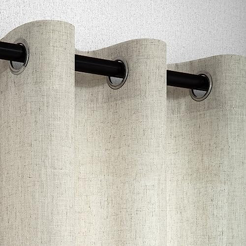 Grommet Linen Blended Sheer Curtains R301