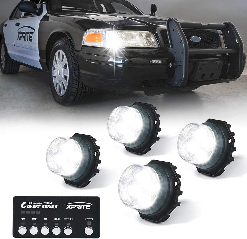 White Amber LED Strobe Lights Kit 8 PCS O973918