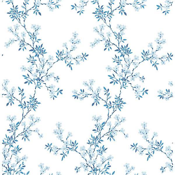 Blue Floral Trail Wallpaper G135
