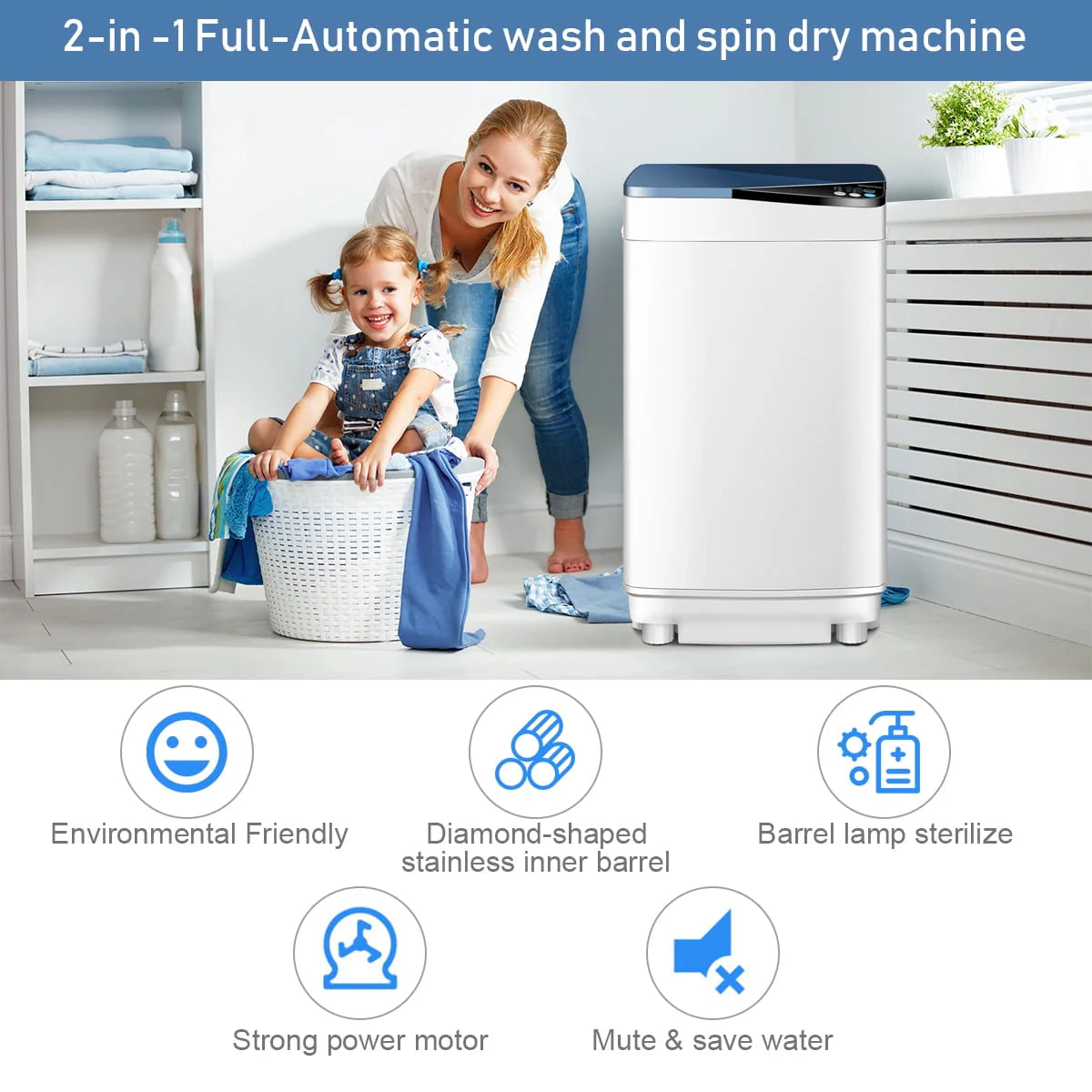 7.7 lbs Full-Automatic Washing Machine X50120