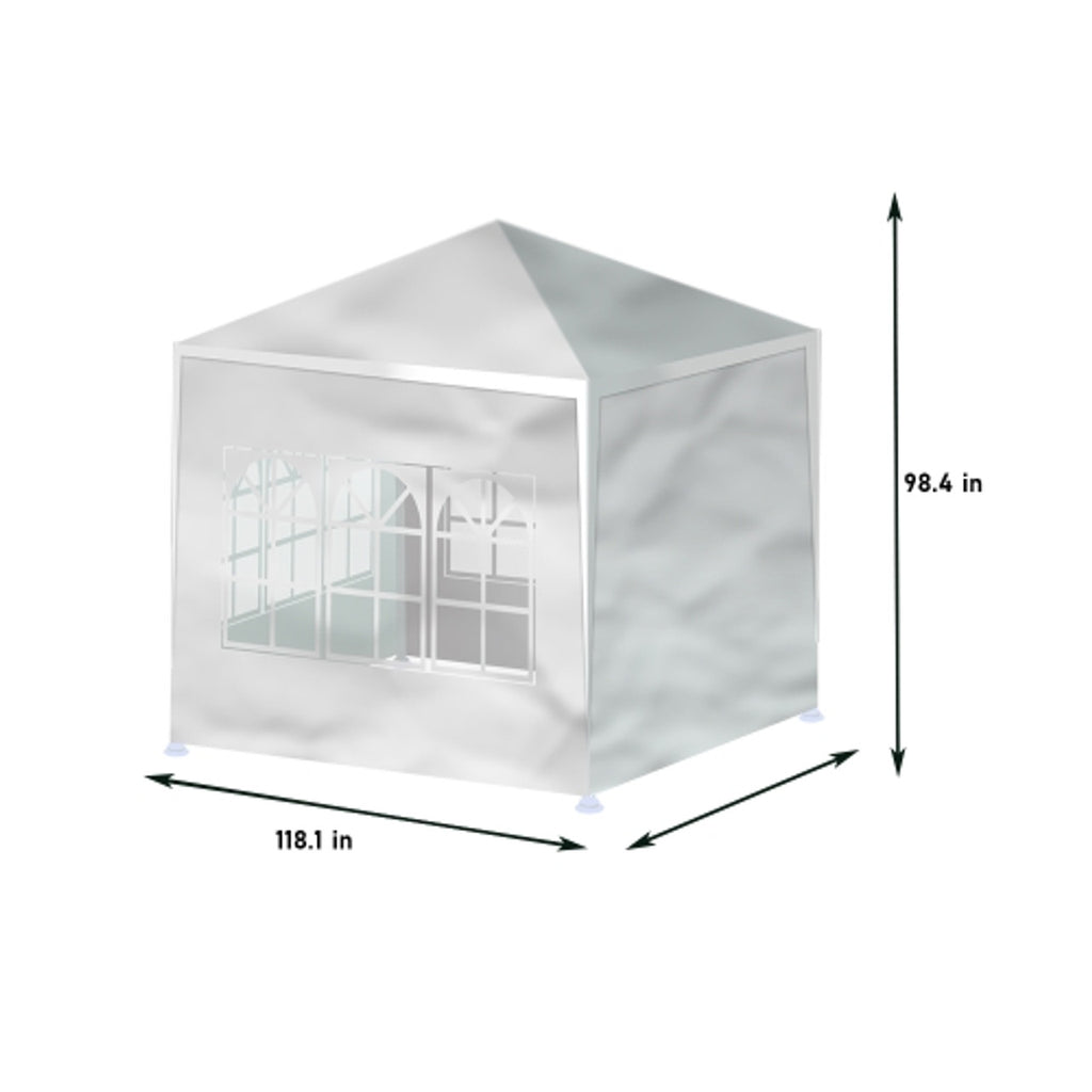 10x10 Ft Adjustable Canopy With Window Wall D61441