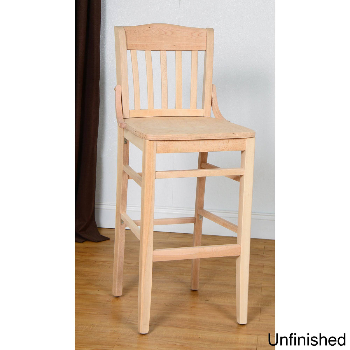 Dark Mahogany Wooden Bar Stool O997099