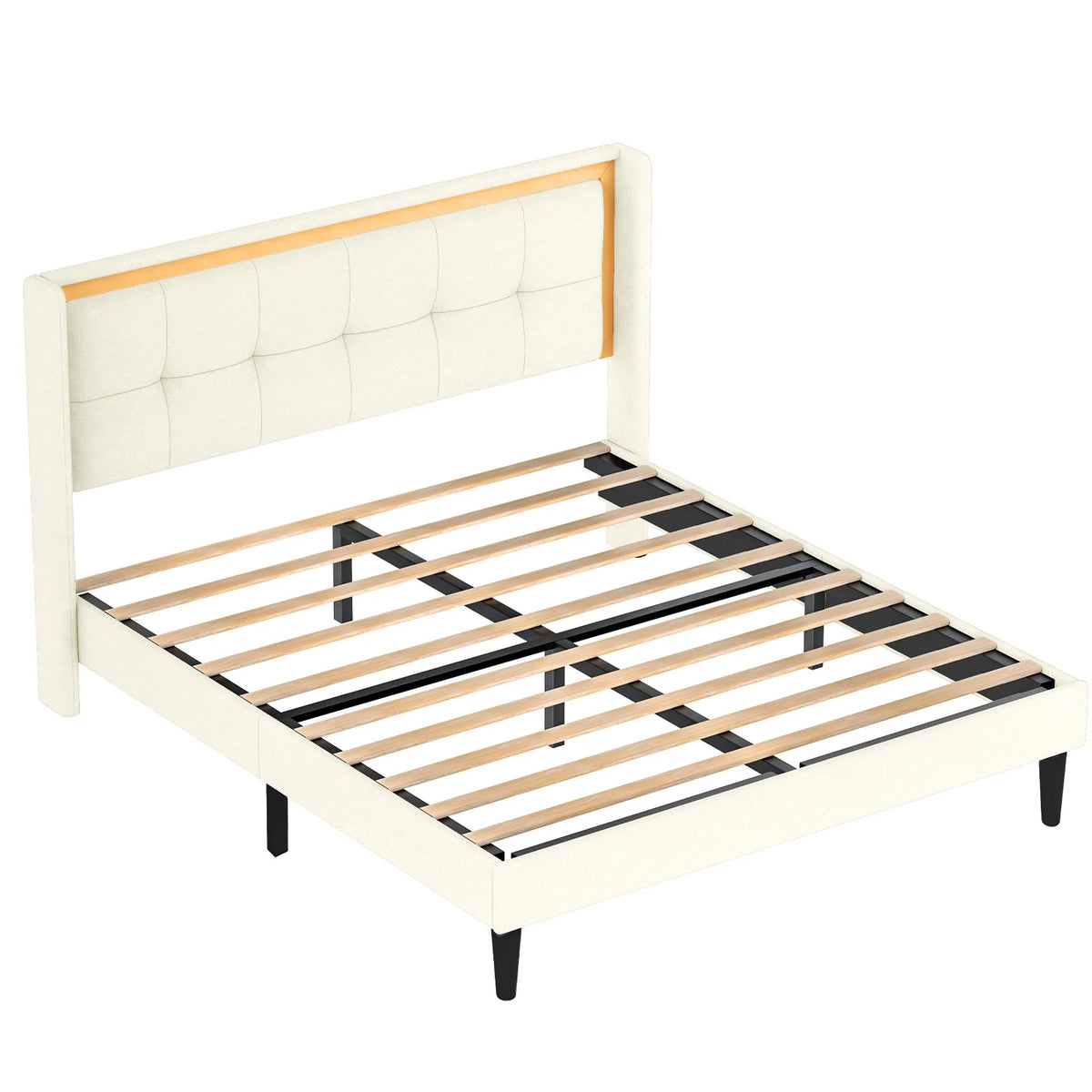 Full Size Platform Bed Frame Beige G644