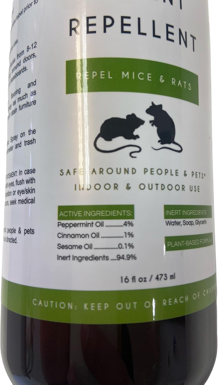Peppermint Oil Spray for Rodents (16oz, Non Toxic) D479028