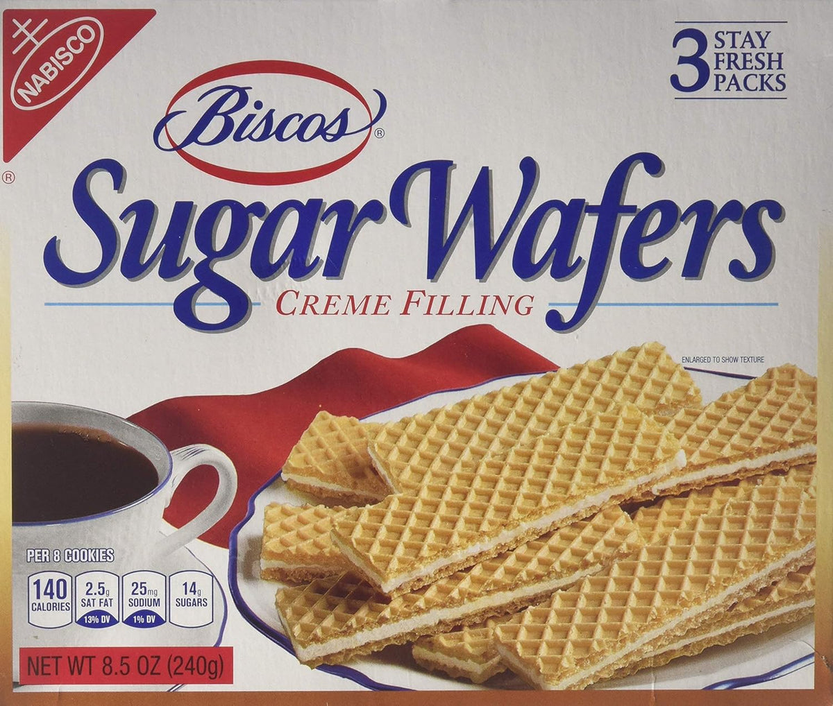 Sugar Wafers 3 Packs 8.5 Ounce Box Pack of 2 F66665