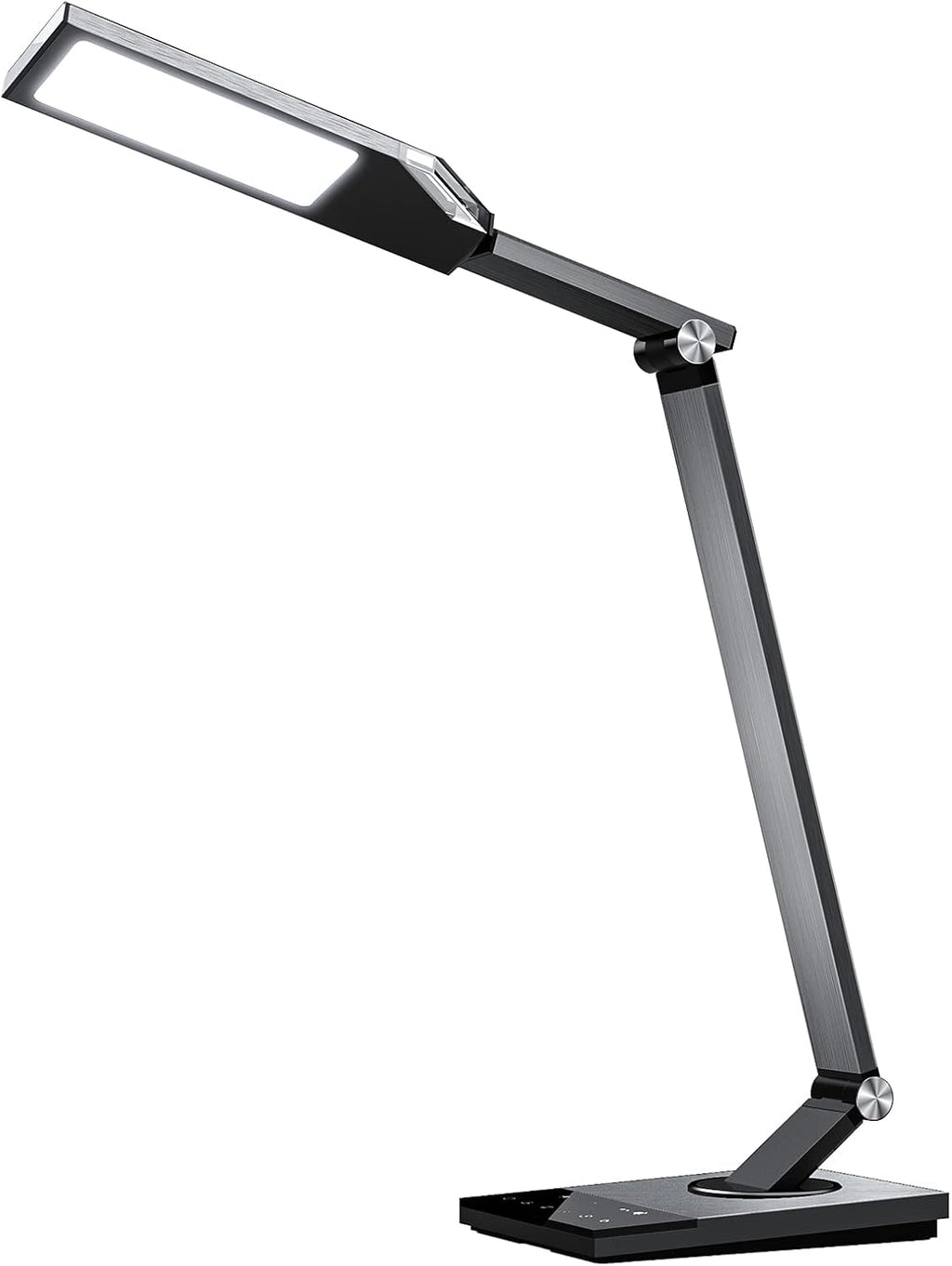 Metal LED Desk Lamp with USB Port, 5 Color Modes & 6 Brightness Levels, Grey Y1994