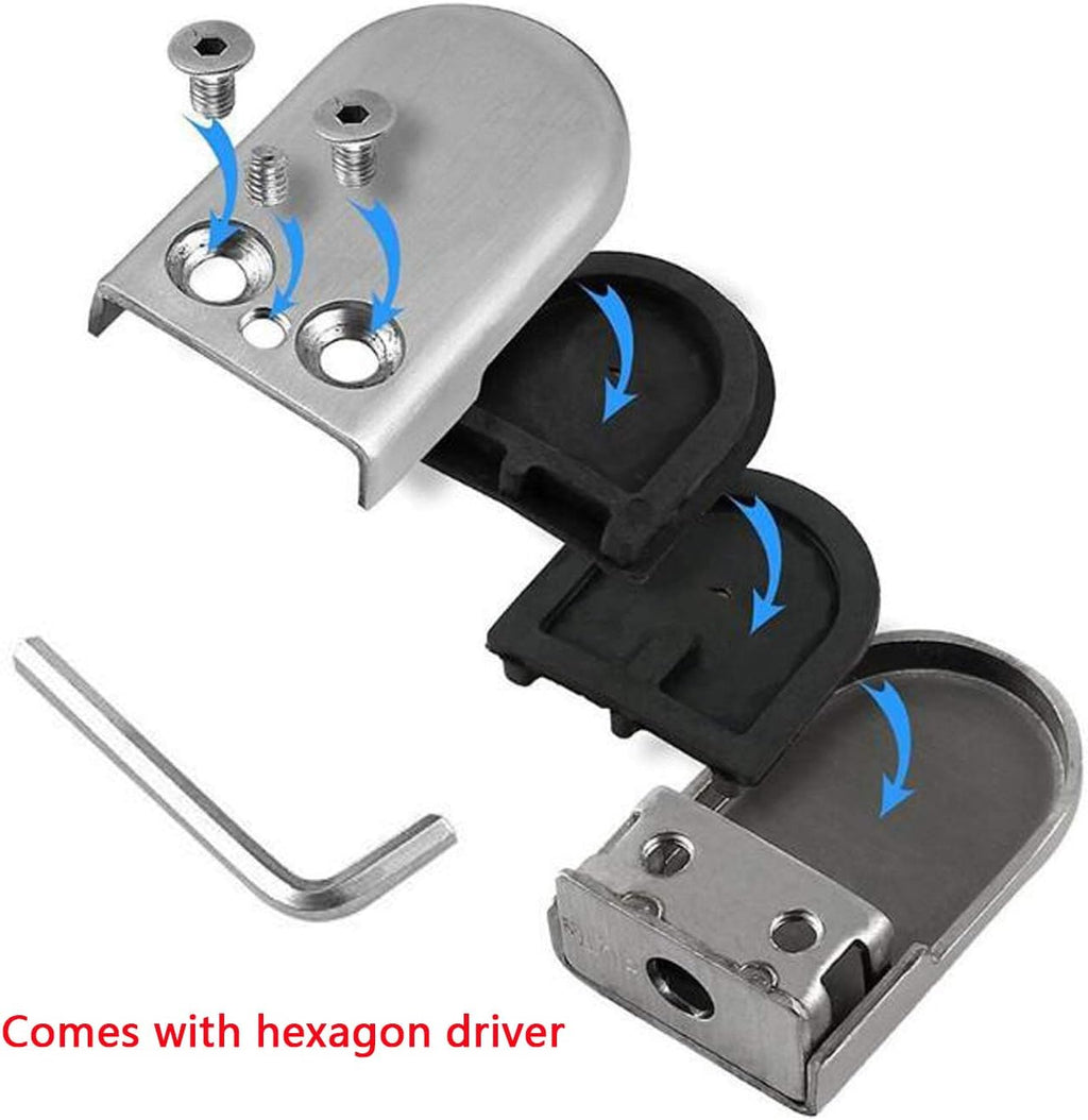 24 Pcs Stainless Steel Glass Clamps 6-8mm Adjustable Z886604