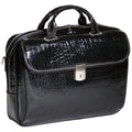 Black Leather Laptop Briefcase N4738
