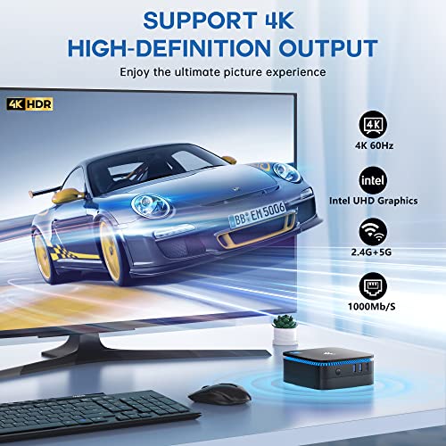 Mini PC, Intel N95 8GB RAM 256GB SSD, 4K HDMI T918464