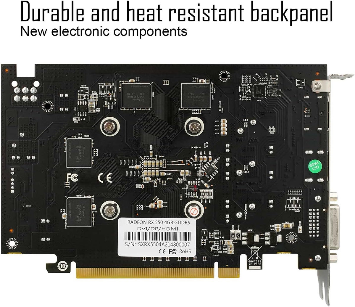 Radeon RX 550 4GB GDDR5 128-Bit Graphics Card J297875
