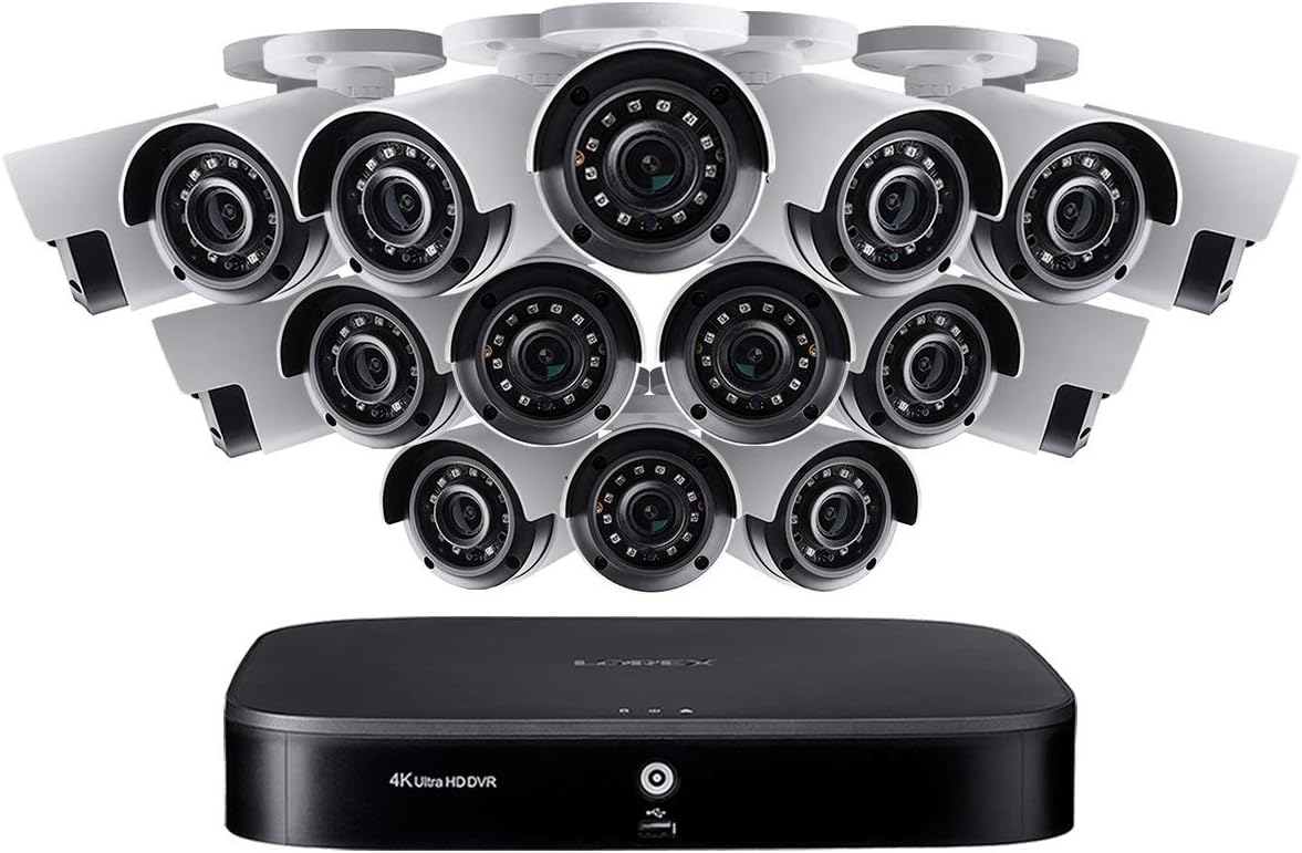 4K Indoor/Outdoor Wired Security Camera System with 16 Channel DVR Q492724