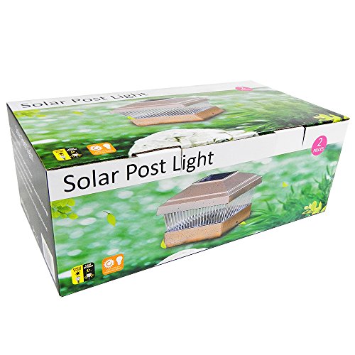 2 Pack Copper Solar LED Post Cap Light S179310