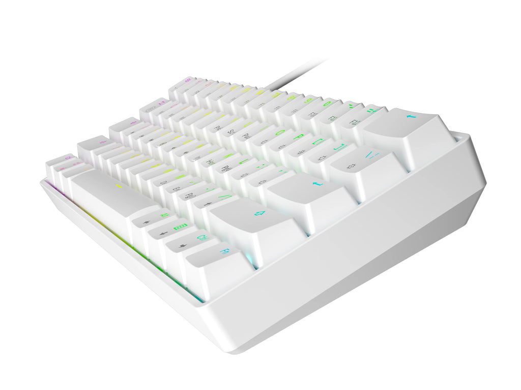White Gateron Optical Black 61 Keys RGB Mechanical Keyboard Q733