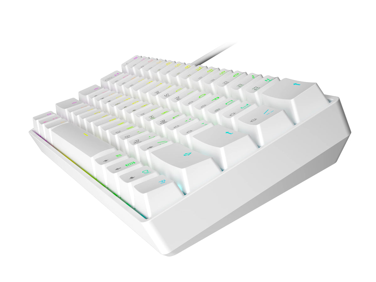White Gateron Optical Black 61 Keys RGB Mechanical Keyboard Q733