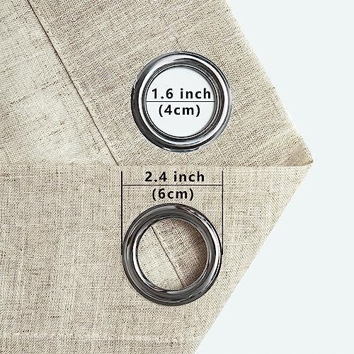 Grommet Linen Blended Sheer Curtains R301