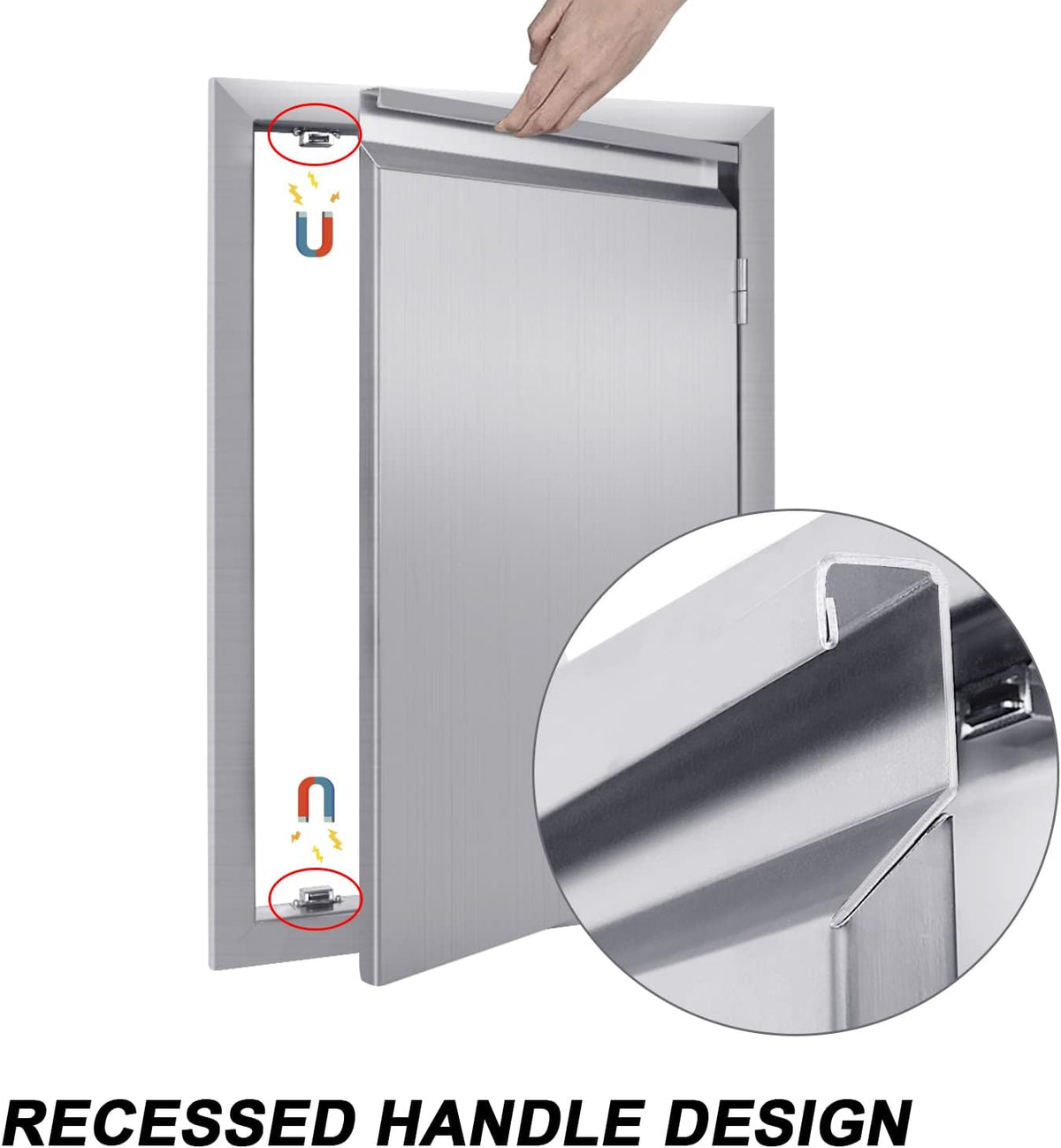 17 W x 24 H 304 Stainless Steel BBQ Access Door T2418