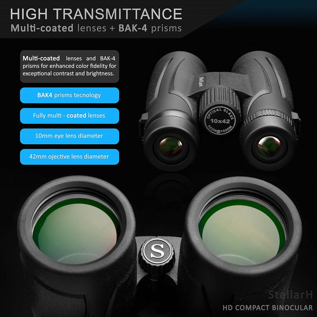 10x42 Waterproof Binoculars with Tripod and Smartphone Adapter L601265