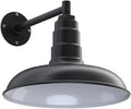 Black 14 inch Dome Outdoor Wall Mounted Barn Light Y4782