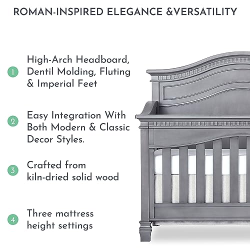 Antique Brown 5 in 1 Convertible Crib M5972