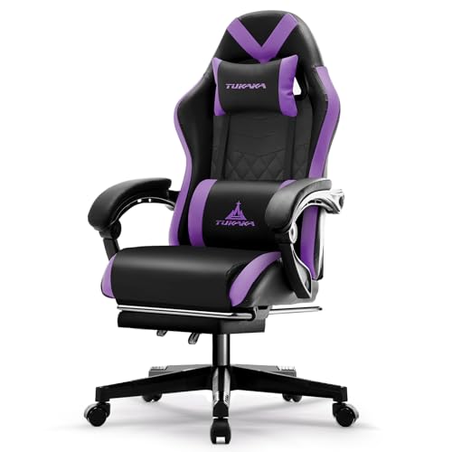 Black Ergonomic Gaming Chair with Footrest N215621