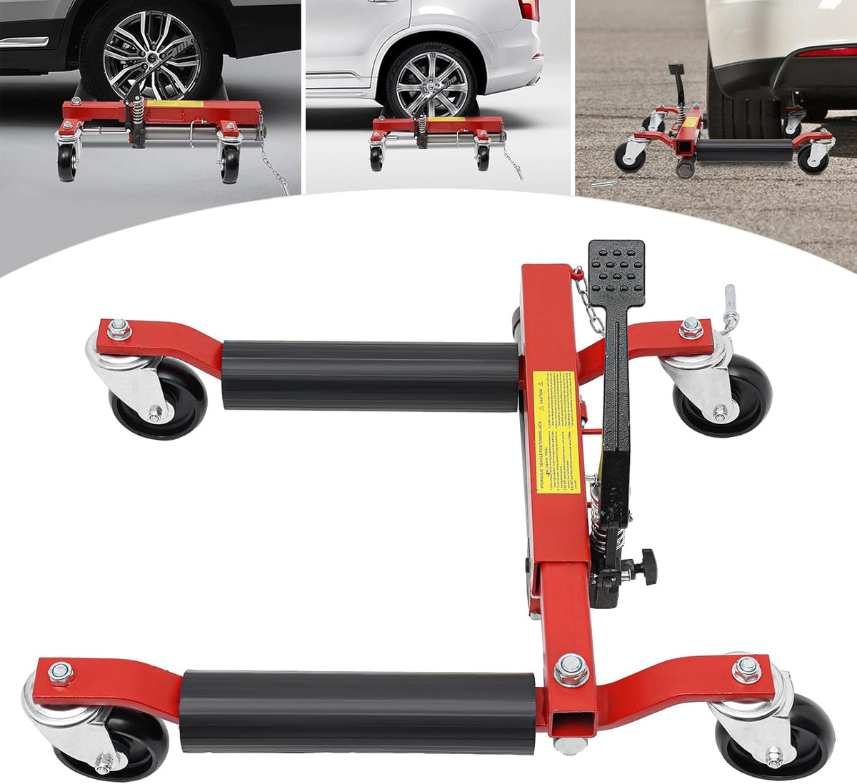 Heavy Duty Wheel Dolly with Ratcheting Foot Pedal U69236
