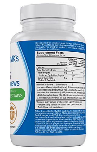Sugar Free Natural Wild Berry Probiotics Chewable Tablets L537