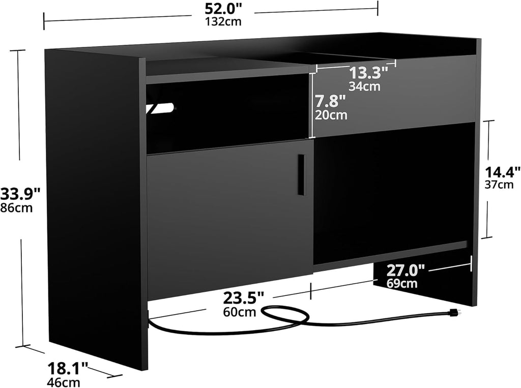 Black Record Cabinet P58256