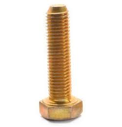 7/8 inch-9 x 6 1/2 inch Grade 8 Hex Cap Screw Yellow Zinc Plated Pk 5 Z386587