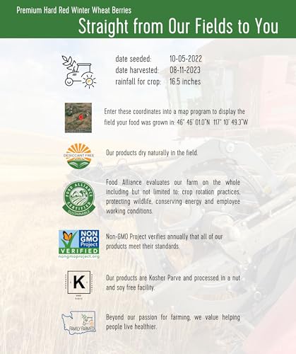 25 LBS Hard Red Winter Wheat Berries E7200