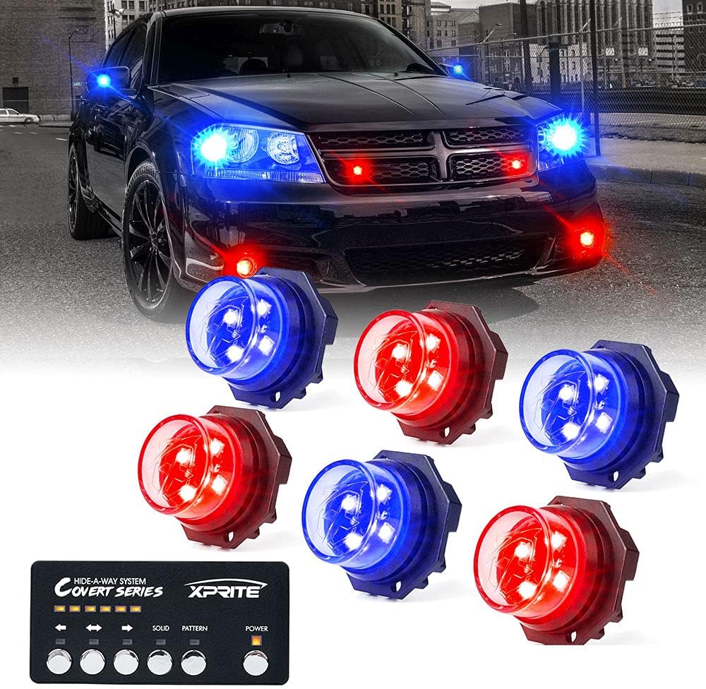 White Amber LED Strobe Lights Kit 8 PCS O973918