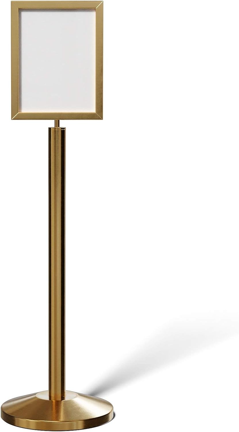 Black 11 x 14 Inch Pedestal Standing Floor Sign Frame L5703