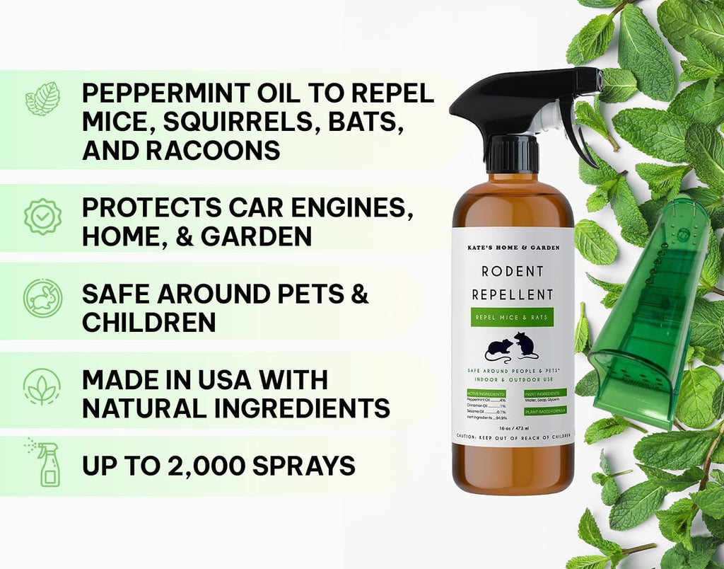 Peppermint Oil Spray for Rodents (16oz, Non Toxic) D479028