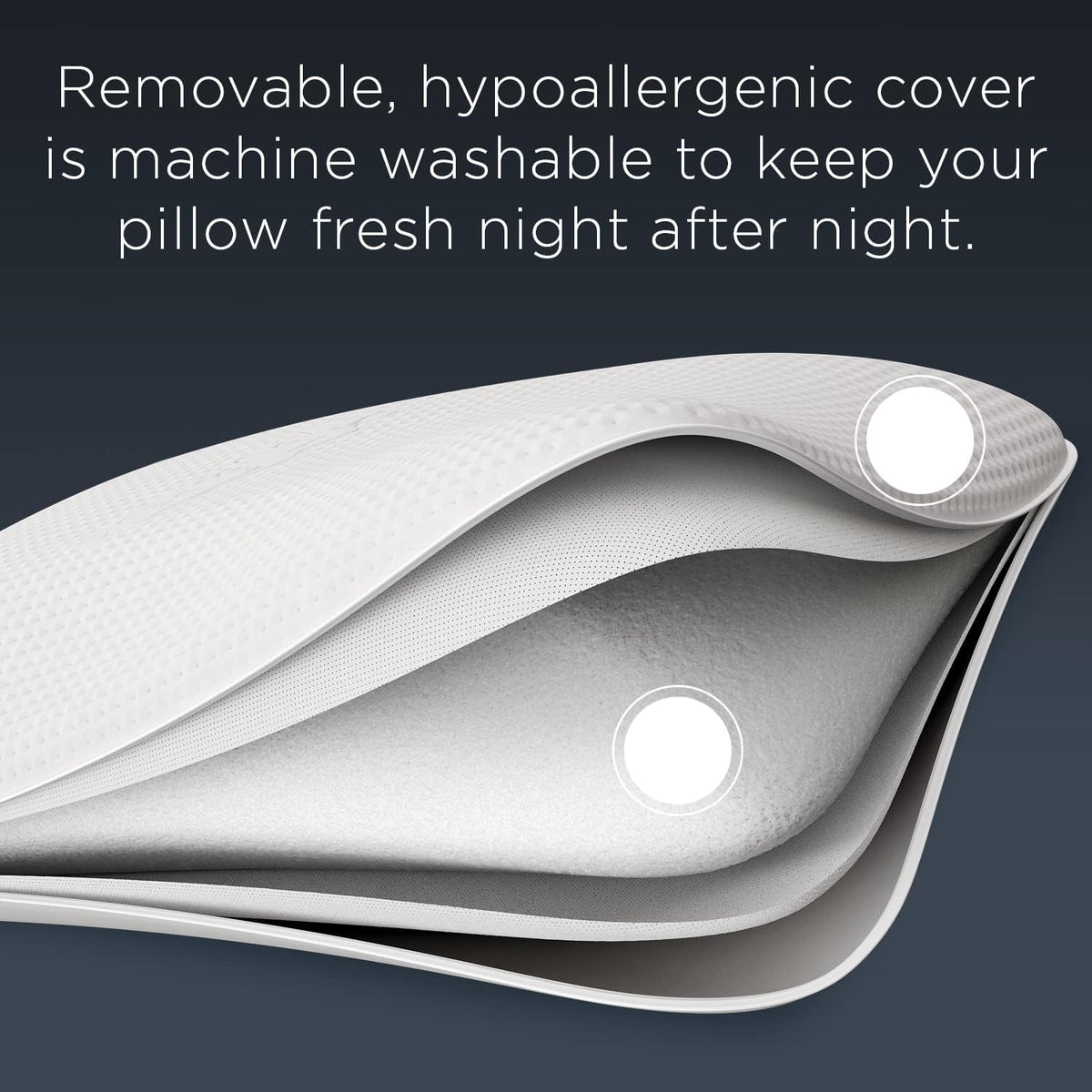 White Memory Foam Pillow U8428