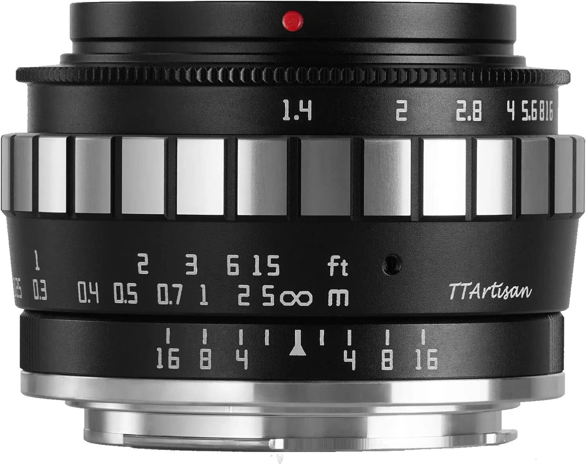 23mm F1.4 APS-C Manual Focus Prime Lens MFT M4/3 Mount Black Silver R74575