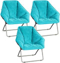 Teal Corduroy Foldable Accent Chair D5124