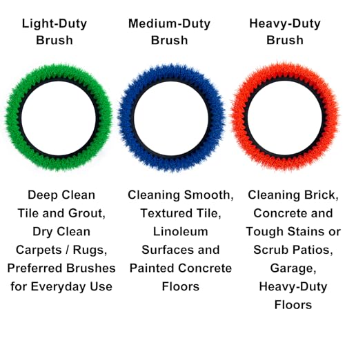 12" Diameter Light-Duty Green Scrub Brush R470