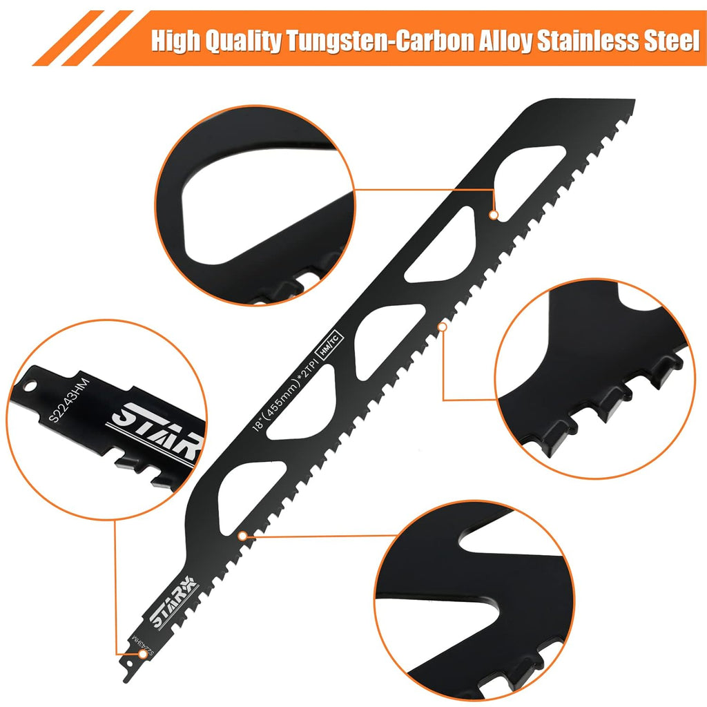 Reciprocating Saw Blades, Hard Alloy Masonry Blade, 12in/305mm F56204
