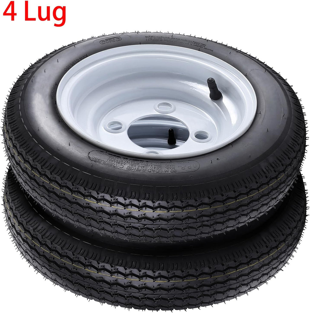 4.80x12 Trailer Tires and Wheels 2 Pcs L82322