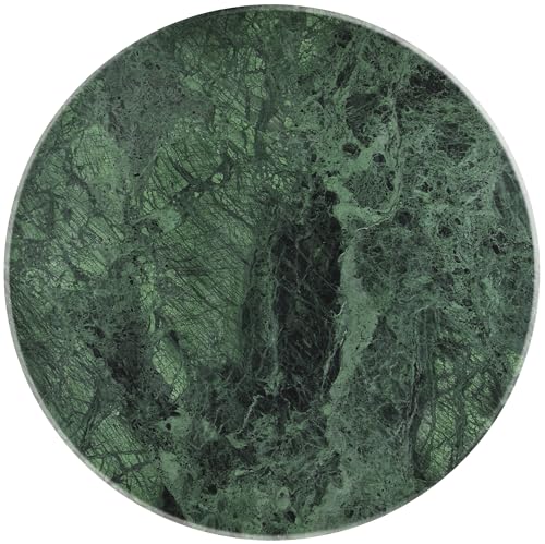 Art Deco Coffee Table with Marble, 36" W x 36" D x 16" H, Green I470993