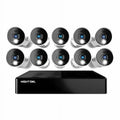16 Channel 1080p Bluetooth DVR with 1TB Hard Drive and 10 Wired 1080p Indoor Outdoor Spotlight Cameras with Audio L203274