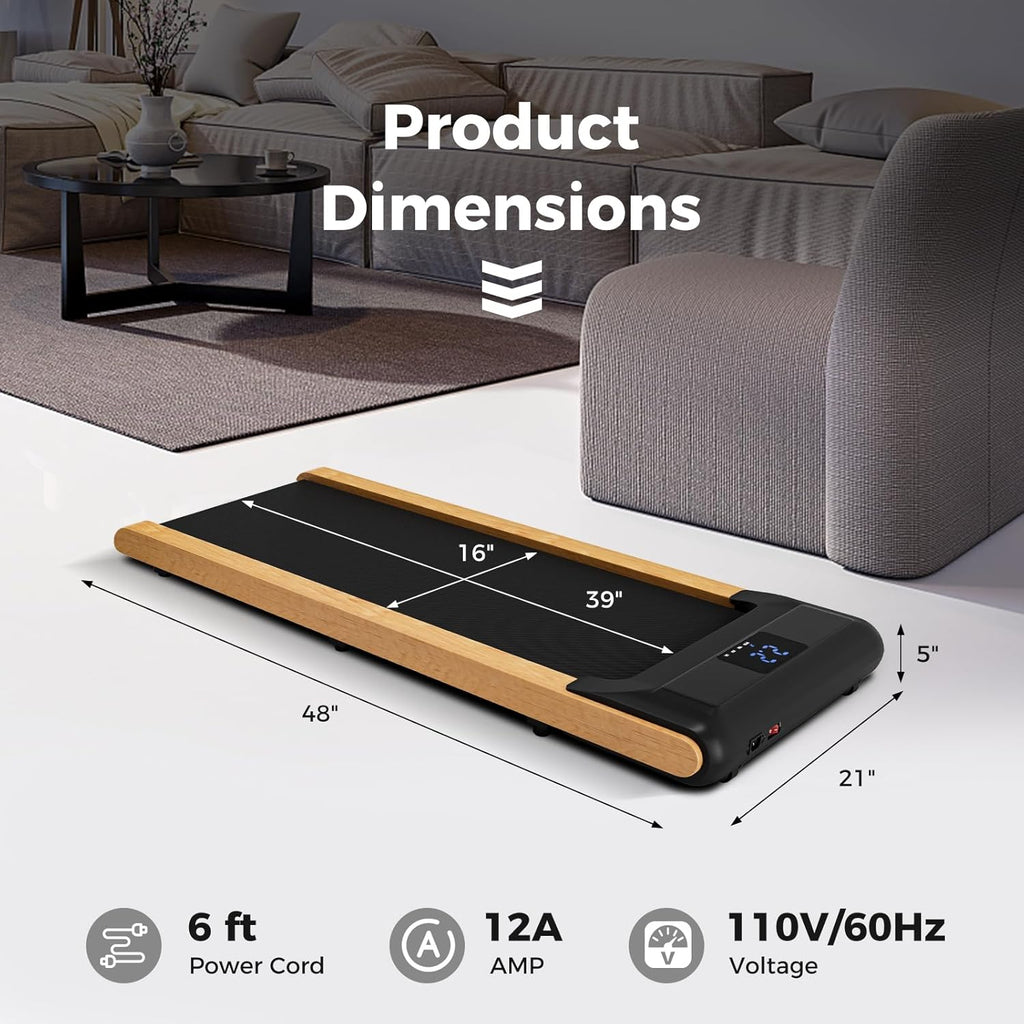 Walking Pad Treadmill with Remote Control and LED Display Q670
