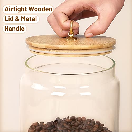 1 Gallon Glass Food Storage Jars with Bamboo Lids A595