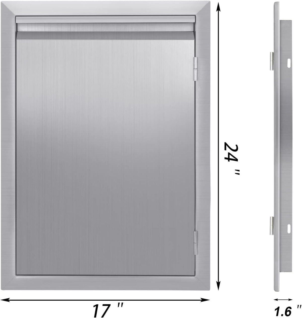 17 W x 24 H 304 Stainless Steel BBQ Access Door T2418