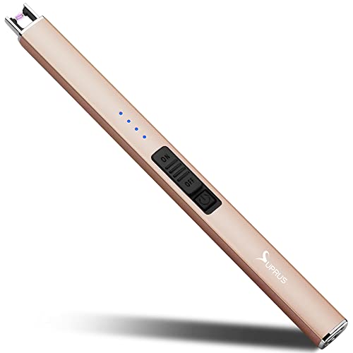 Electric Arc USB Rechargeable Lighter with Safety Lock (champagne Gold) E3283