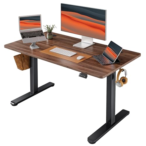Electric Adjustable Height Standing Desk 40 x 24 Inch Black Walnut R771