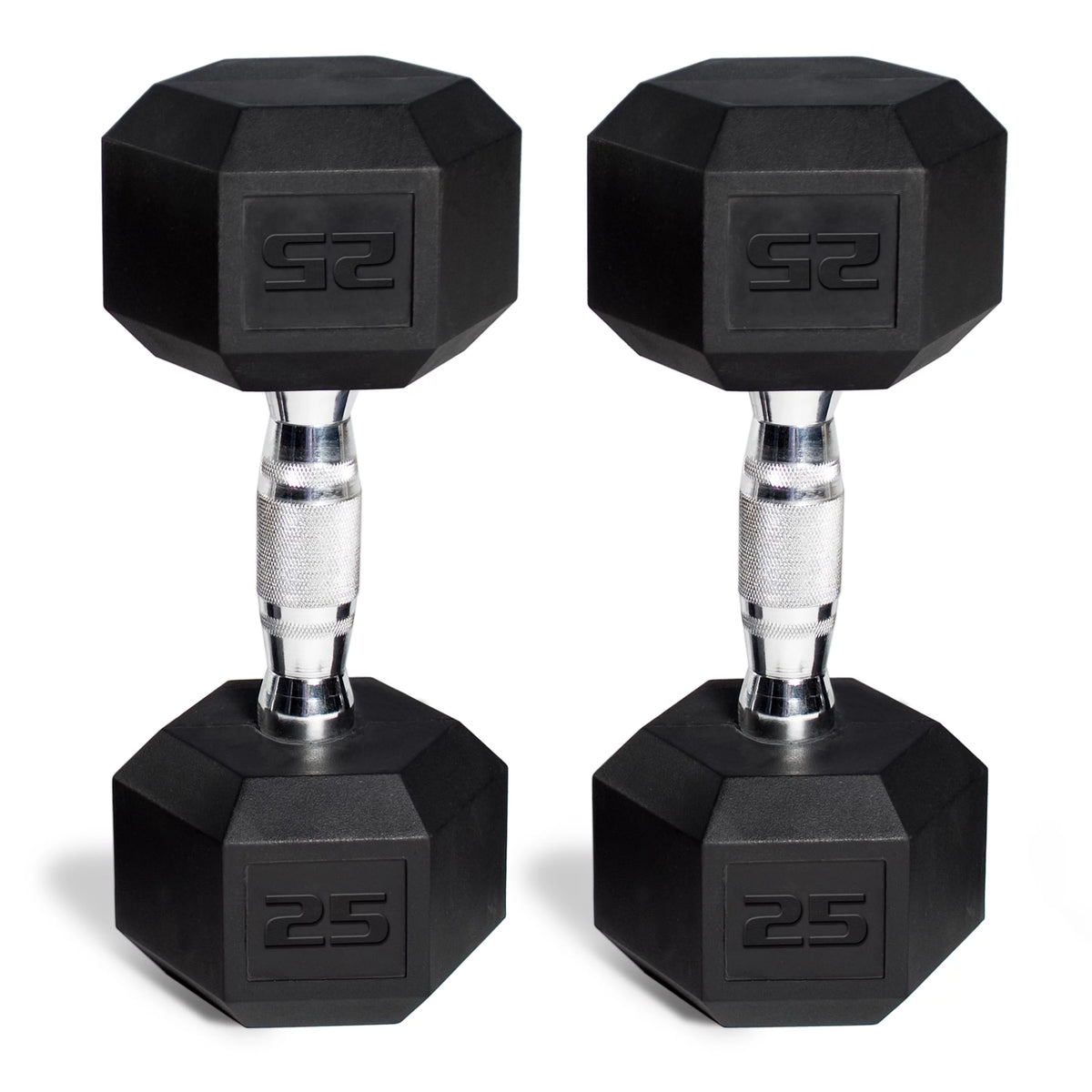 150 lb Coated Rubber Hex Dumbbell Weight Set with Rack K83279