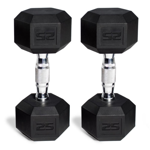 150 lb Coated Rubber Hex Dumbbell Weight Set with Rack K83279