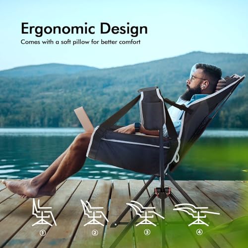 Hammock Camping Chair with Storage Bag 265lbs Weight Capacity R8980