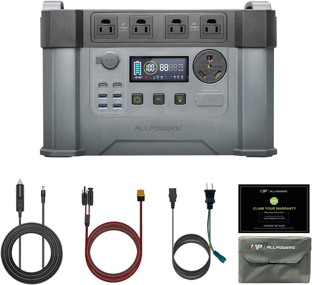 1500Wh MPPT Solar Generator with 4 AC Outlets D60287